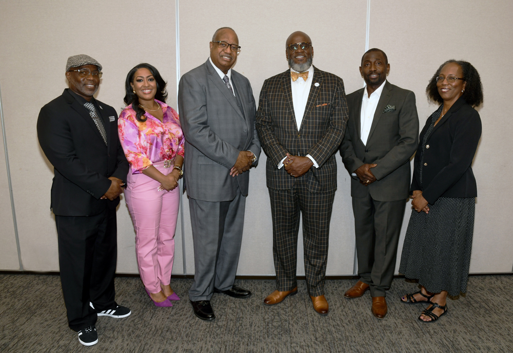 Photo Caption: Equity Element Members: Terrance Stone, Brenee Antoinette Hendrix, a consultant; Bill Thomas, Rev. Sam Casey, Rev. George Lamb, Chair, and Phyllis Morris-Green.