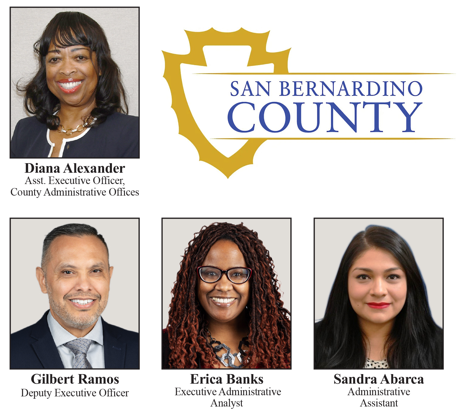 Photo Caption: “The SBC Equity Element Group is charged with determining where there may be racial disparities among our residents in the county, recommending campaigns and programs to address those issues, and identifying initiatives that are already underway within County government or in the community that can be highlighted and supported,” said San Bernardino County Administrative Assistant Executive Officer Diana Alexander.
